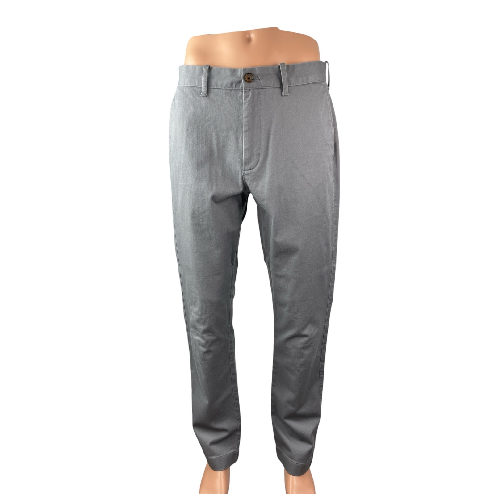 J.Crew Flex Men's Gray High Rise Athletic Slim Chino Denim Jeans Pants W32 L32